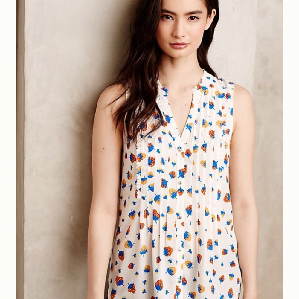 Anthropologie- Maeve Fragola Ruffle Tank